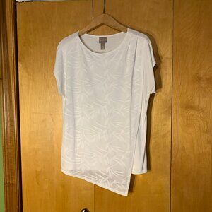 Chico's white tunic with lacy overlay, size M (Chico's size 1)